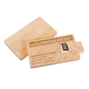 USB Tarjeta de Visita Madera