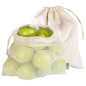 Bolsa frutas y verduras algodón orgánico y comercio justo