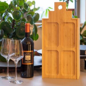 Caja madera FSC para regalo y tabla de tapas