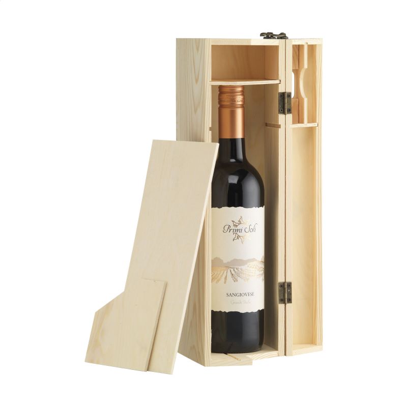 Caja madera para regalo botella vino y organizador escritorio - Imagen 3