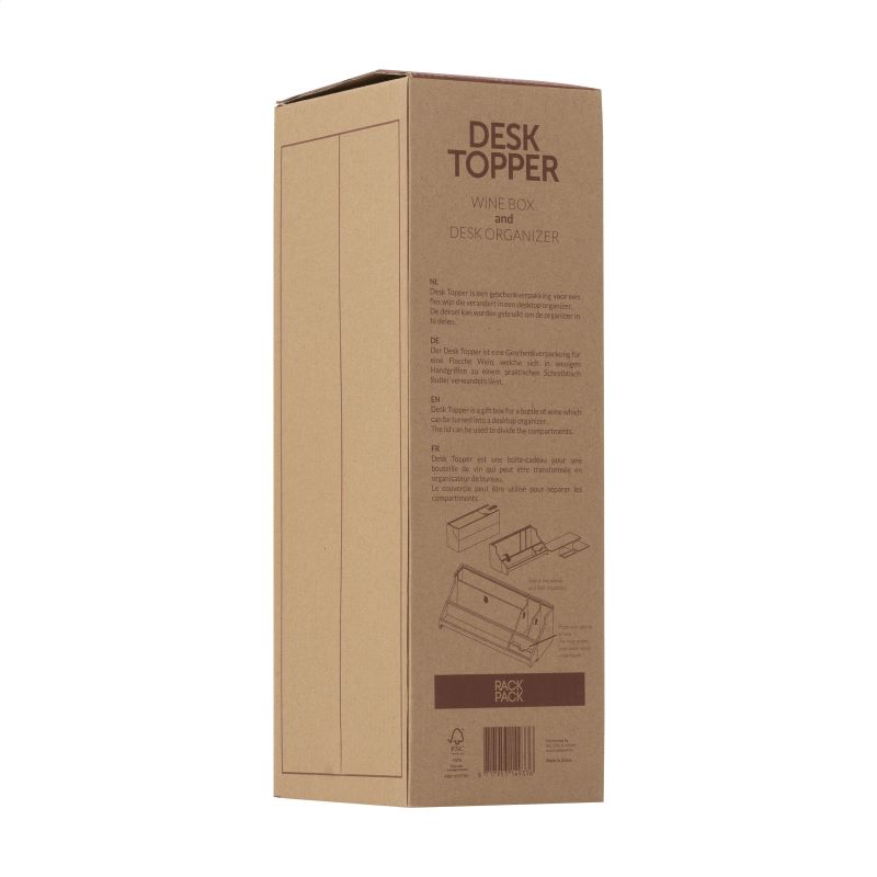 Caja madera para regalo botella vino y organizador escritorio - Imagen 8