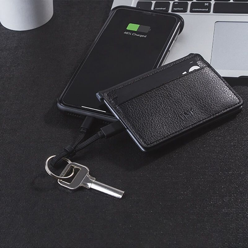 Cartera de piel reciclada y power bank - Imagen 6