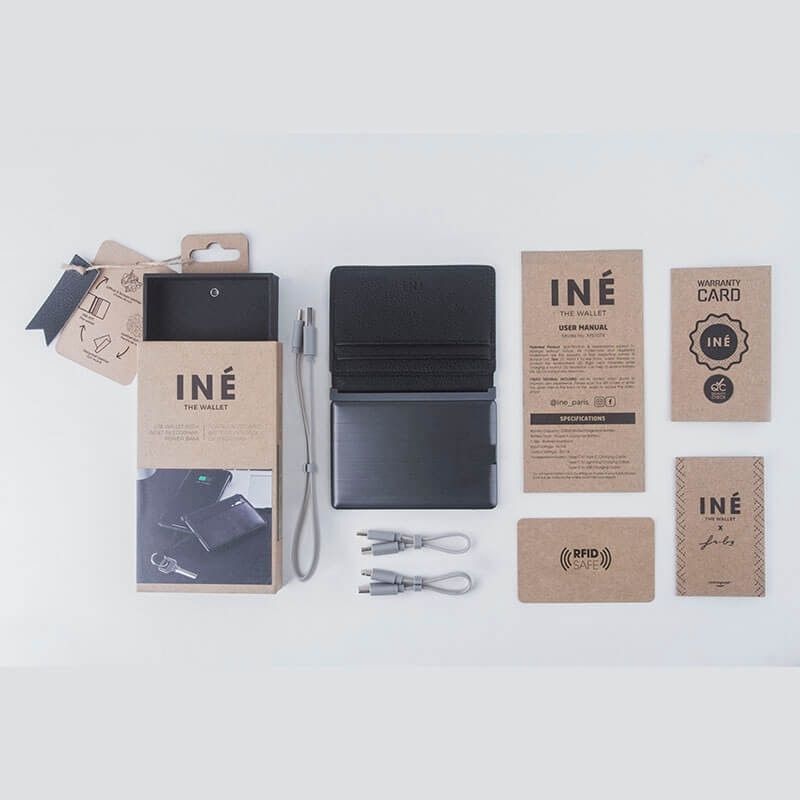 Cartera de piel reciclada y power bank - Imagen 13