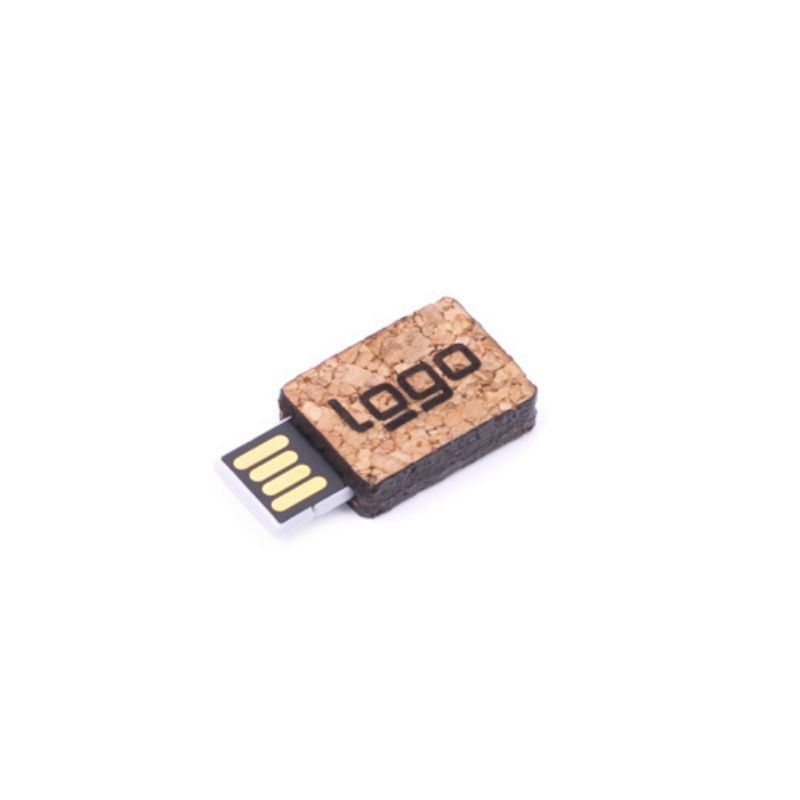 Mini USB corcho FSC rectangular - Imagen 2