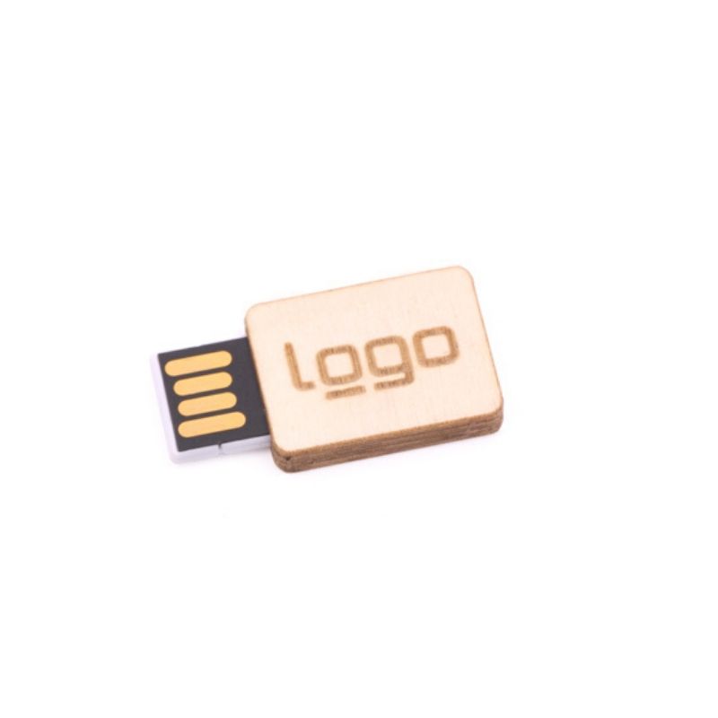 Mini USB madera FSC rectangular