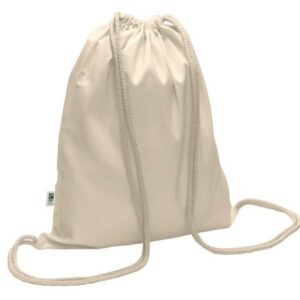 Mochila algodón orgánico GOTS con cordones