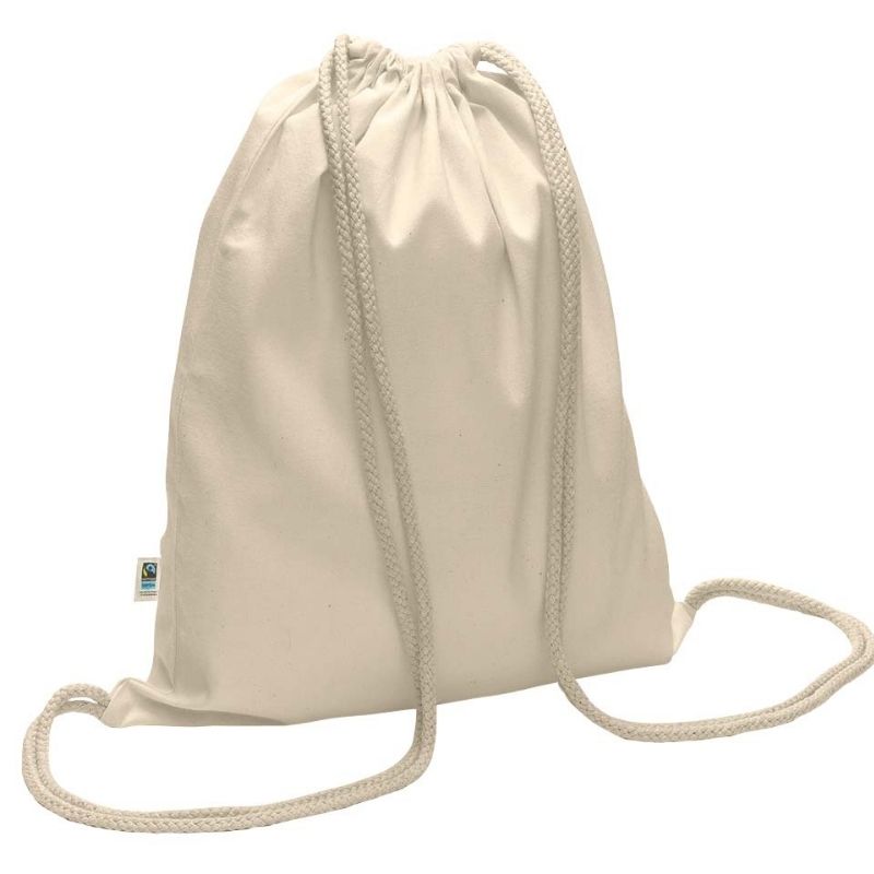Mochila algodón orgánico GOTS con cordones
