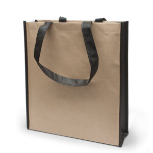 Bolsa asas negras papel reciclado y Premium PP no tejido